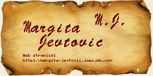 Margita Jevtović vizit kartica